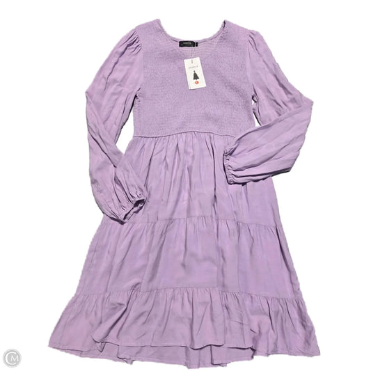 Dress Casual Midi By Cmf In Purple, Size: L