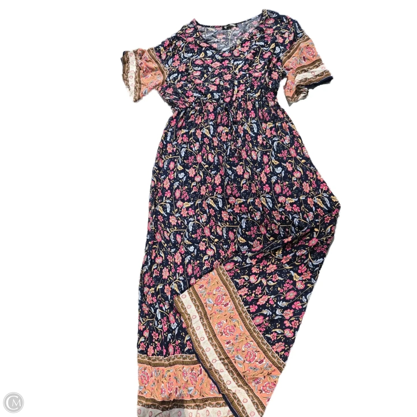 Dress Casual Midi By Cmf In Floral Print, Size: L
