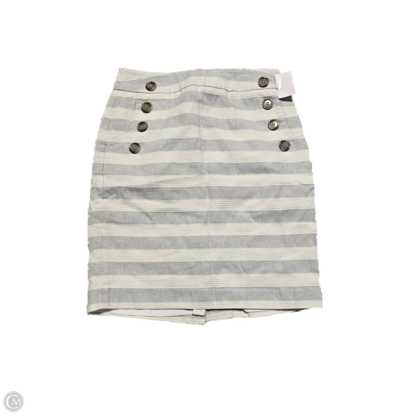 Skirt Mini & Short By Loft In Striped Pattern, Size: 2