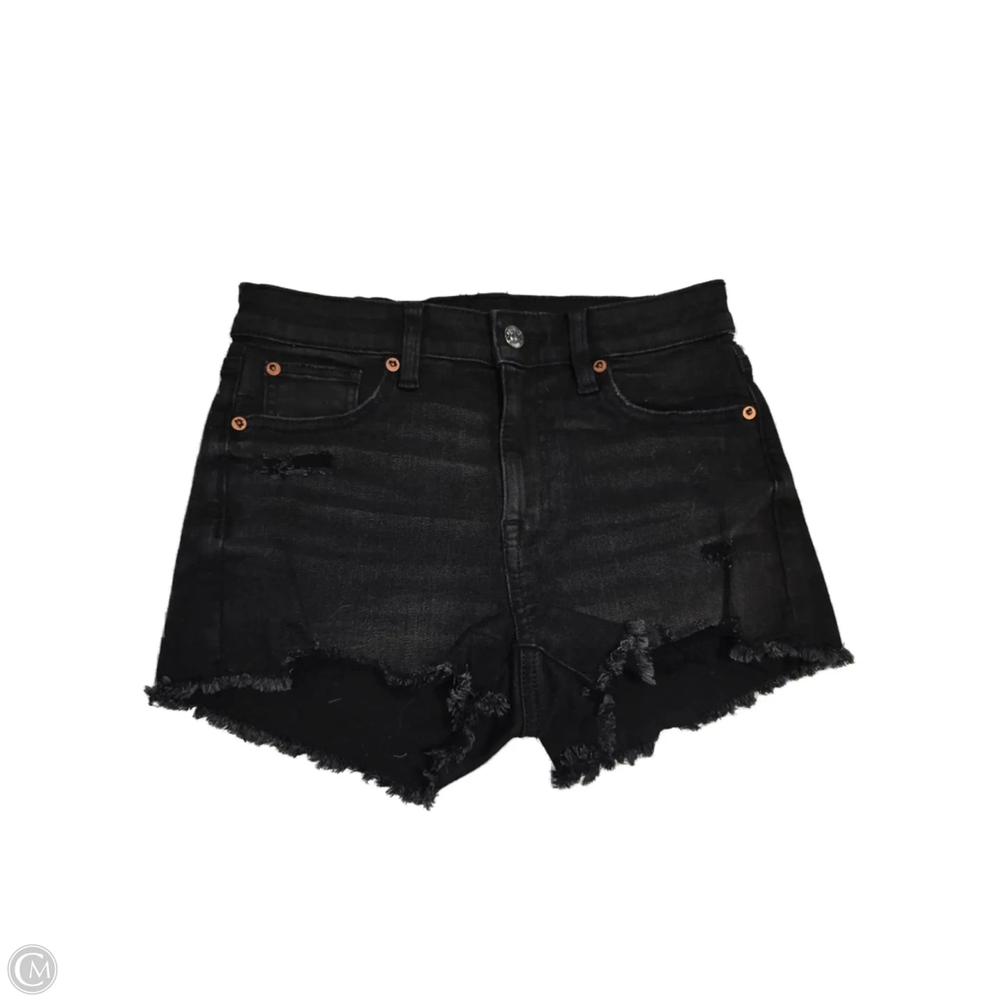 Shorts By American Eagle In Black Denim, Size: 2