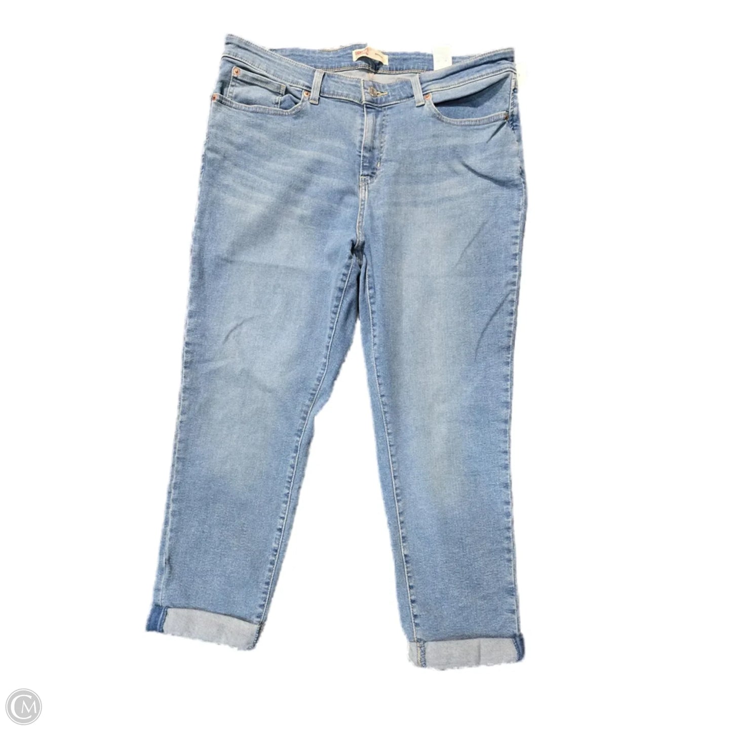 Jeans Boyfriend By Levis Signature In Blue Denim, Size: 18