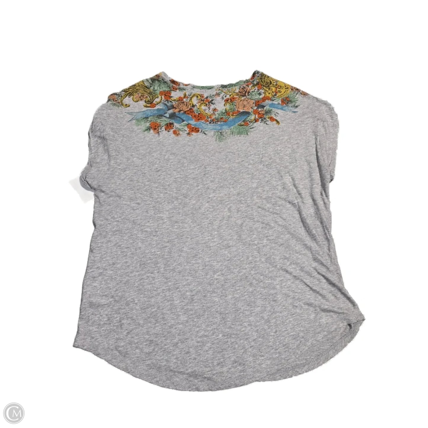 Top Short Sleeve Basic By Anthropologie In Grey, Size: S