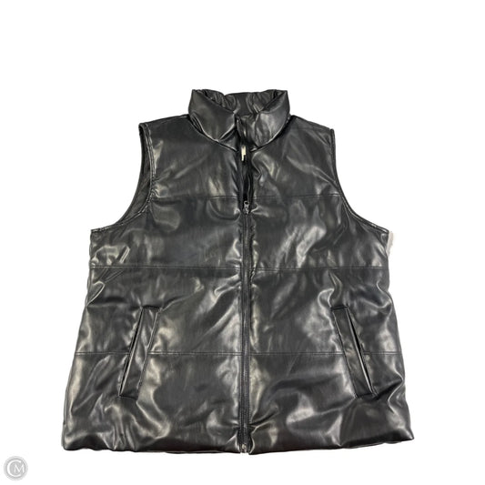 Vest Puffer & Quilted By Thread And Supply In Black, Size: M
