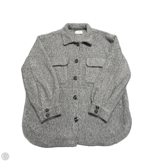 Jacket Shirt By Z Supply In Grey, Size: L