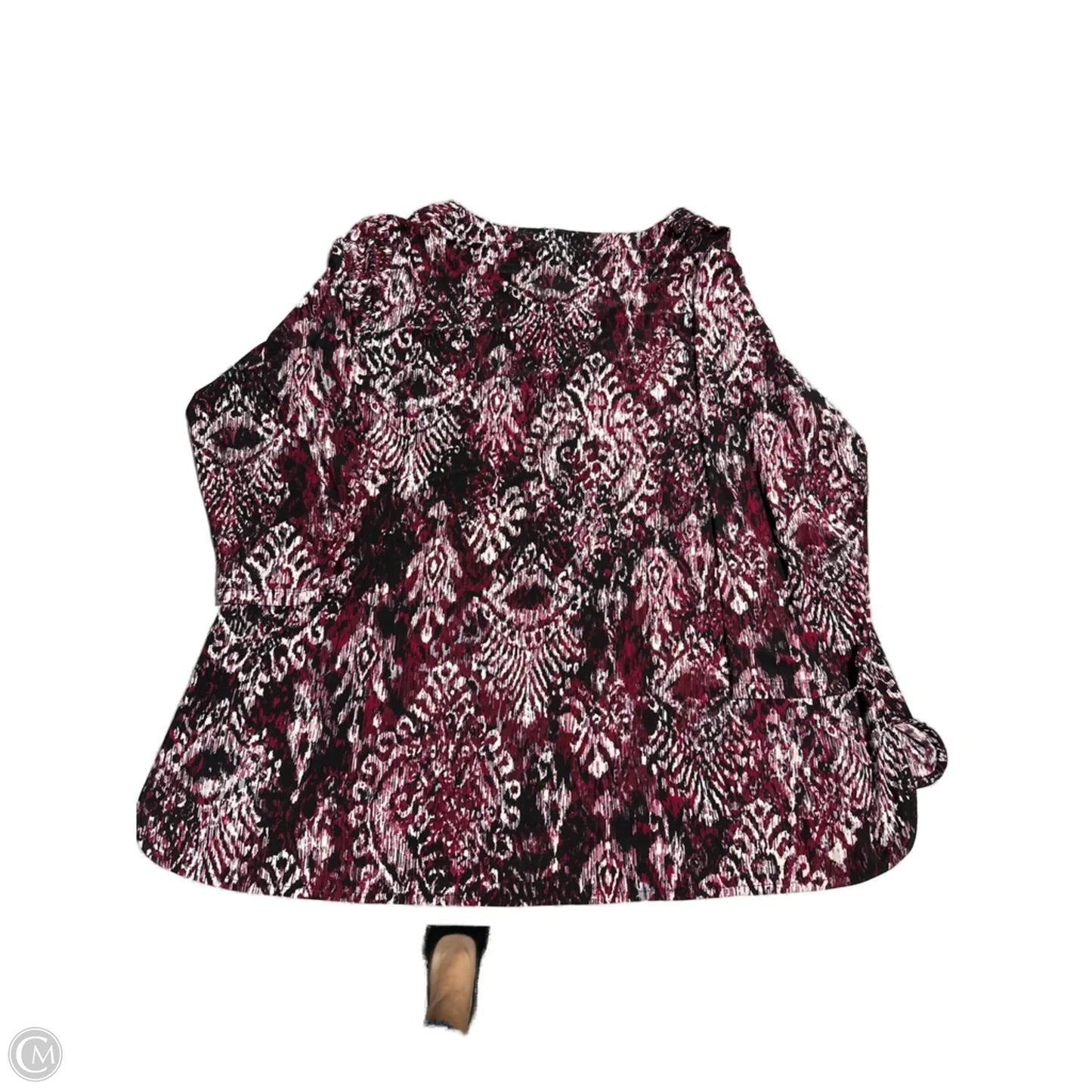 Top Long Sleeve By Jones Studio In Black & Red, Size: 1x
