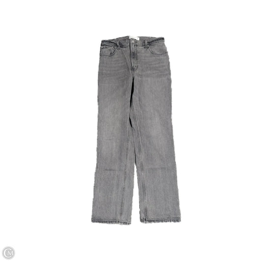 Jeans Straight By Abercrombie And Fitch In Grey Denim, Size: 8