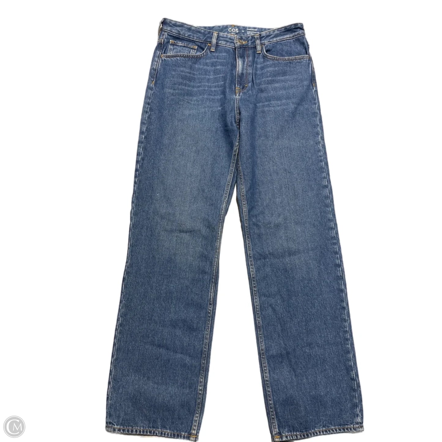 Jeans Straight By Cos In Blue Denim, Size: 14