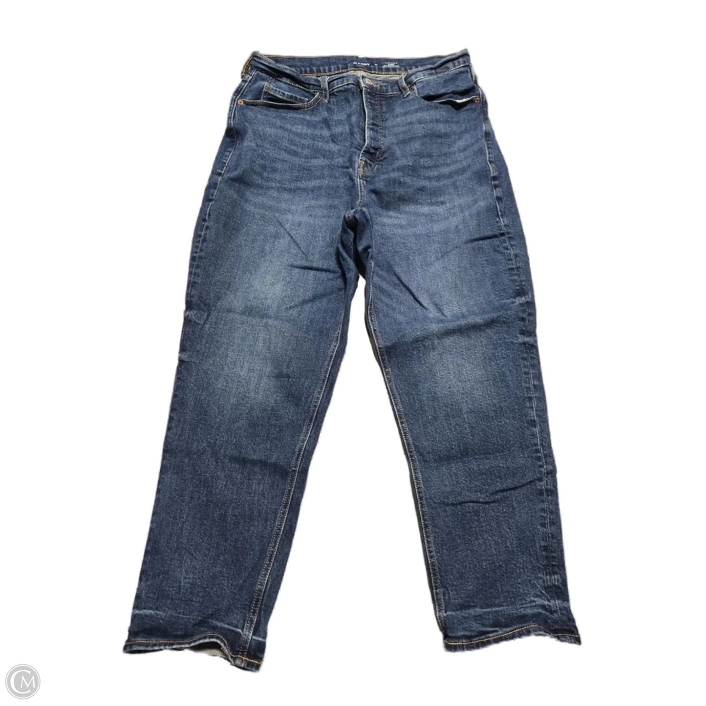 Jeans Straight By Old Navy In Blue Denim, Size: 16