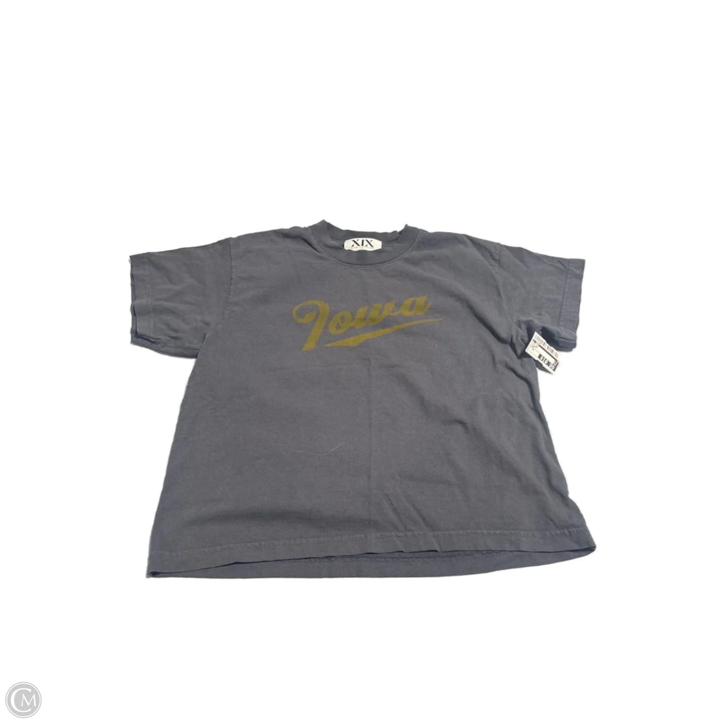 Top Short Sleeve By Cmc In Grey, Size: M