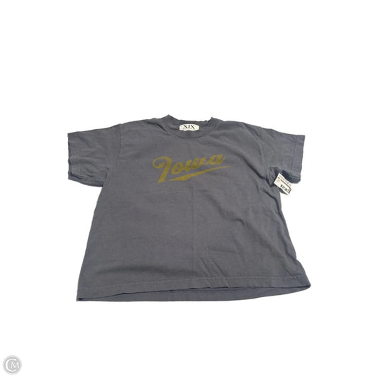 Top Short Sleeve By Cmc In Grey, Size: M