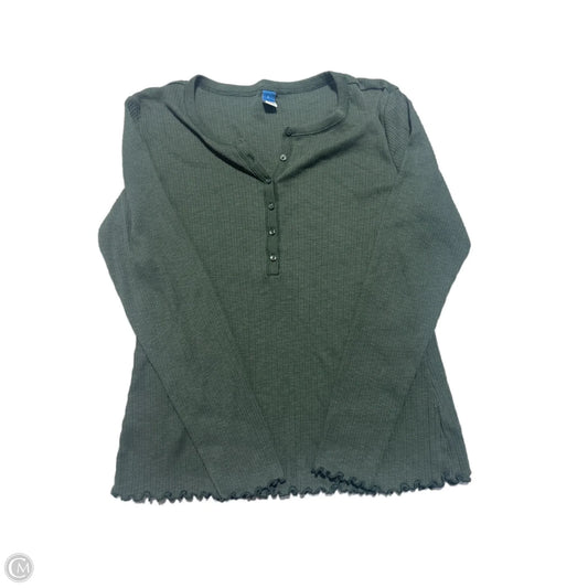 Top Long Sleeve Basic By Old Navy In Green, Size: L