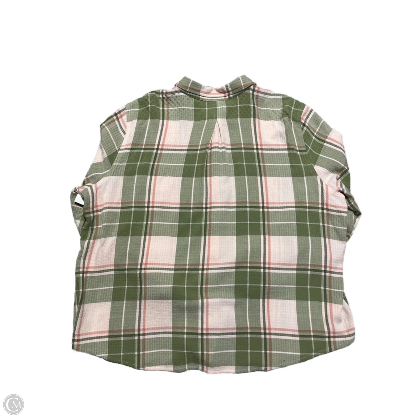 Top Long Sleeve By Maurices In Plaid Pattern, Size: 1x