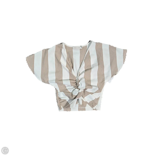 Top Short Sleeve By Bishop + Young In Striped Pattern, Size: S