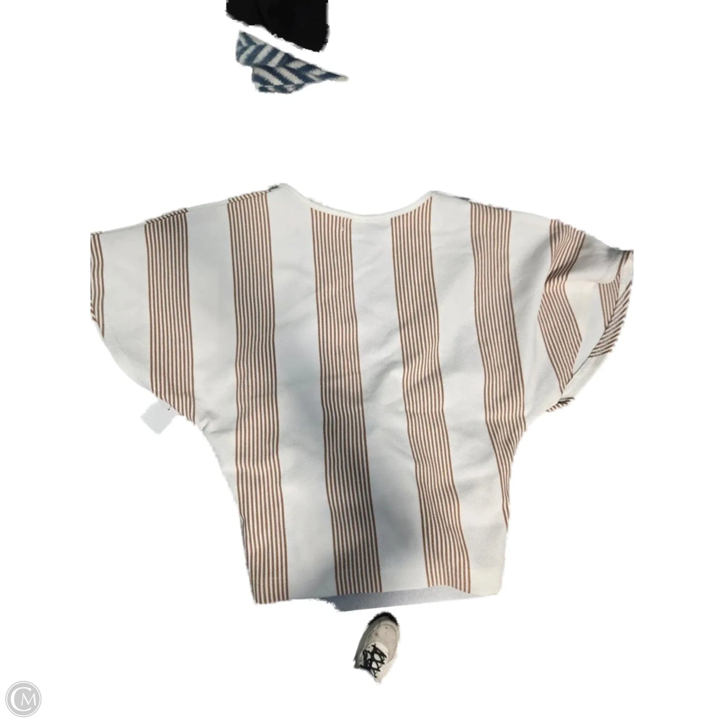 Top Short Sleeve By Bishop + Young In Striped Pattern, Size: S