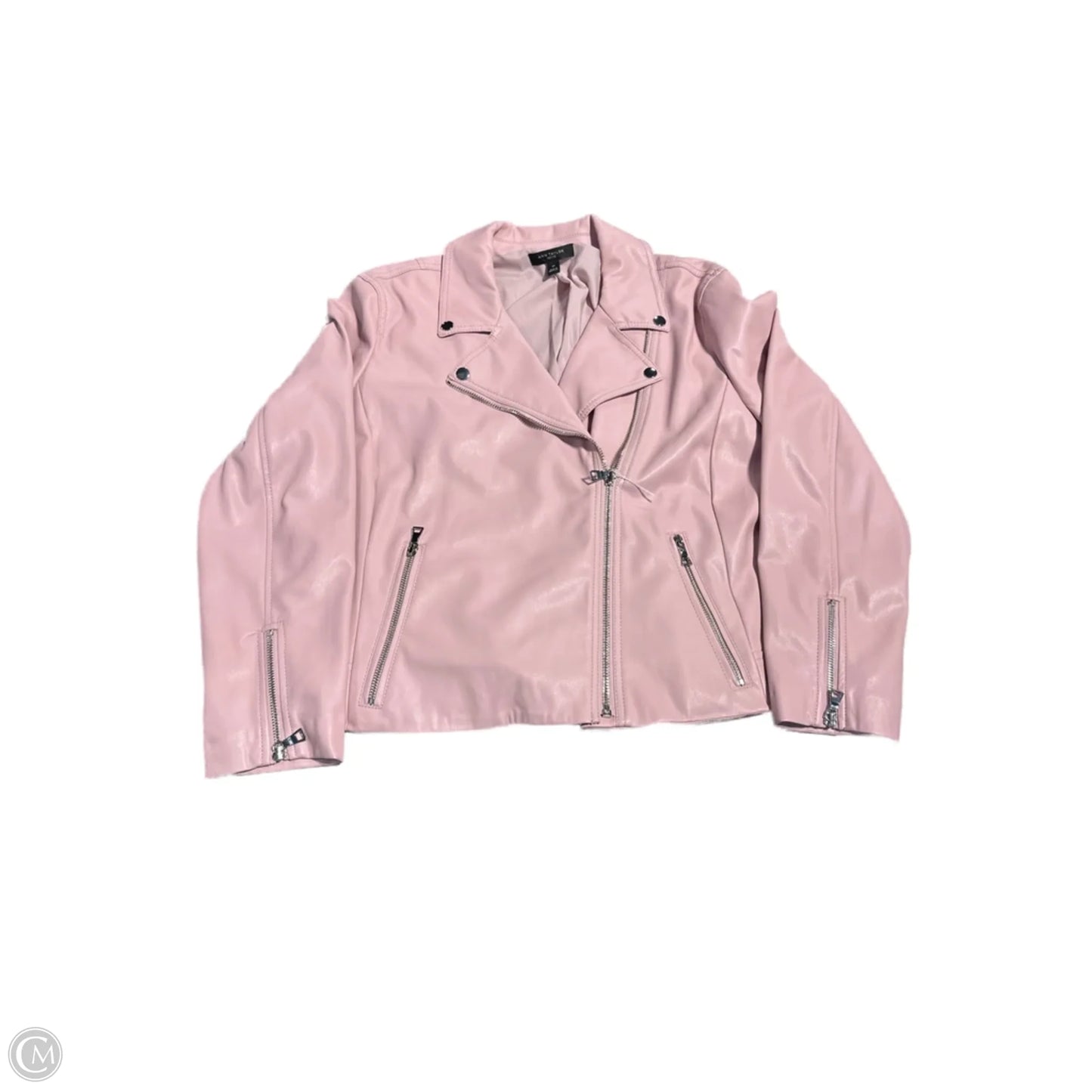 Jacket Moto By Ann Taylor In Pink, Size: Xlp