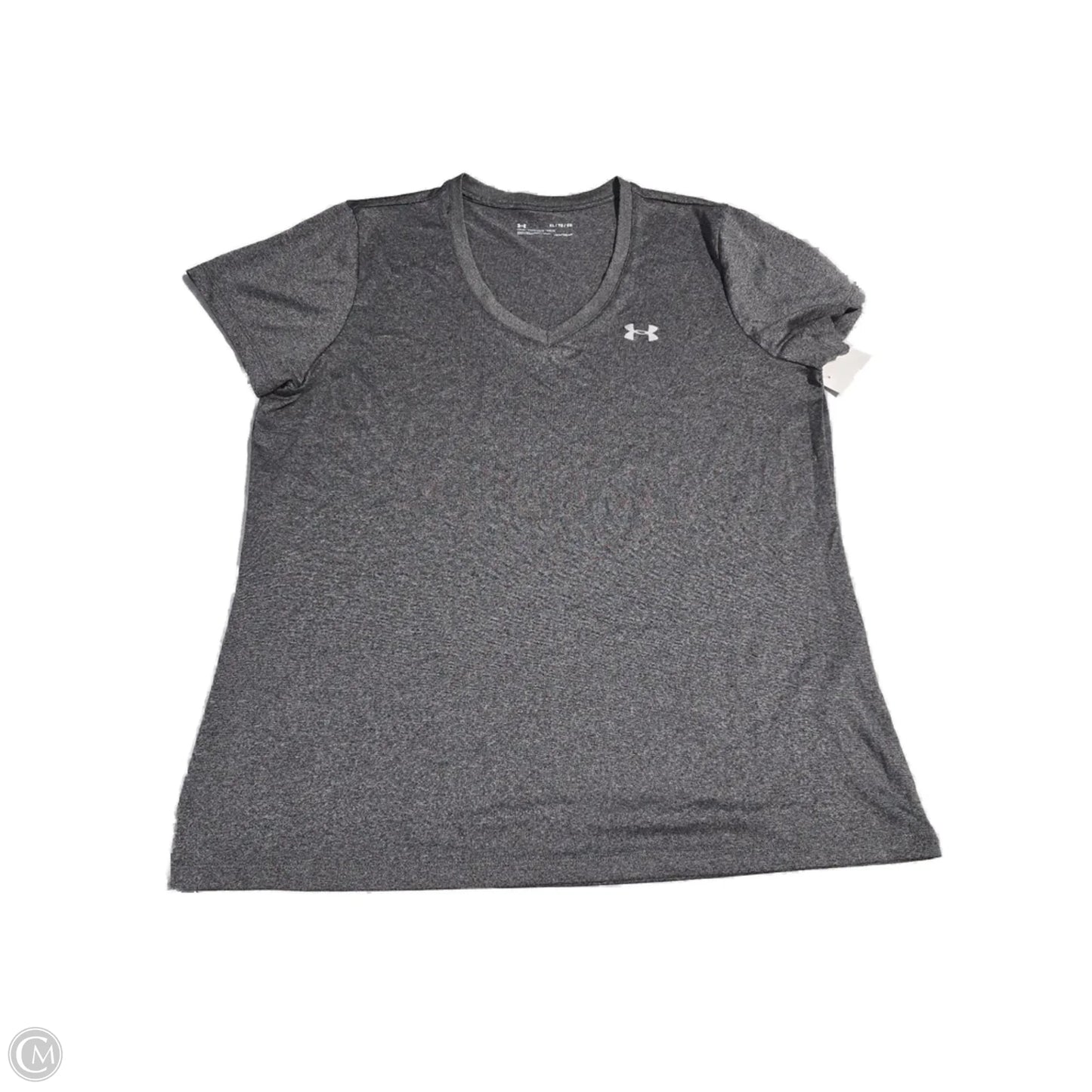 Athletic Top Short Sleeve By Under Armour In Grey, Size: Xl