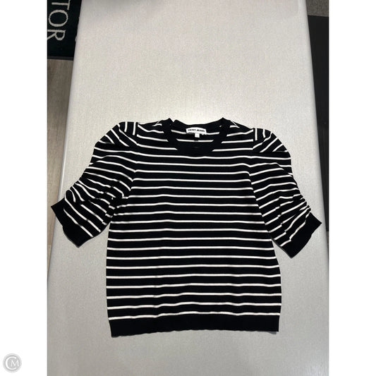 Top Short Sleeve By Dkny In Striped Pattern, Size: L