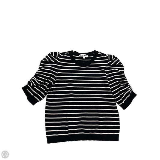 Top Short Sleeve By Dkny In Striped Pattern, Size: L