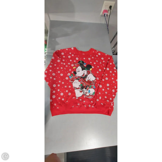 Top Long Sleeve By Disney In Red, Size: Xxl