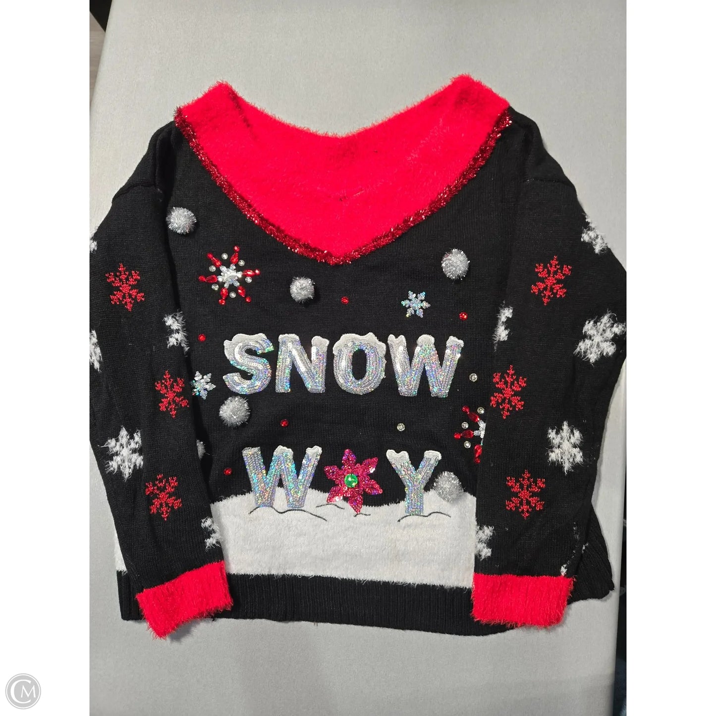 Sweater By Holiday Time In Black, Size: Xxl