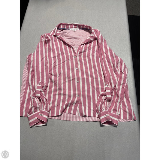 Top Long Sleeve By Jane And Delancey In Pink, Size: L