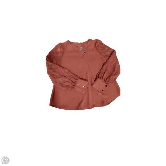 Top Long Sleeve By Mine In Pink, Size: L