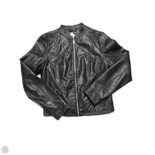 Jacket Leather By Vero Moda In Black, Size: M