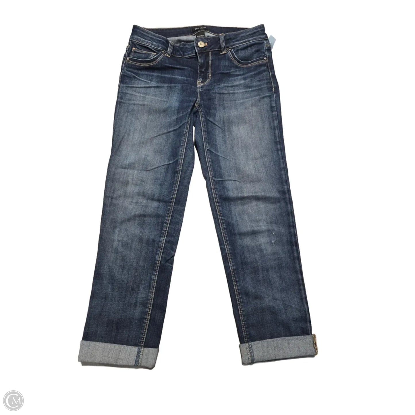 Jeans Cropped By White House Black Market In Blue Denim, Size: 0