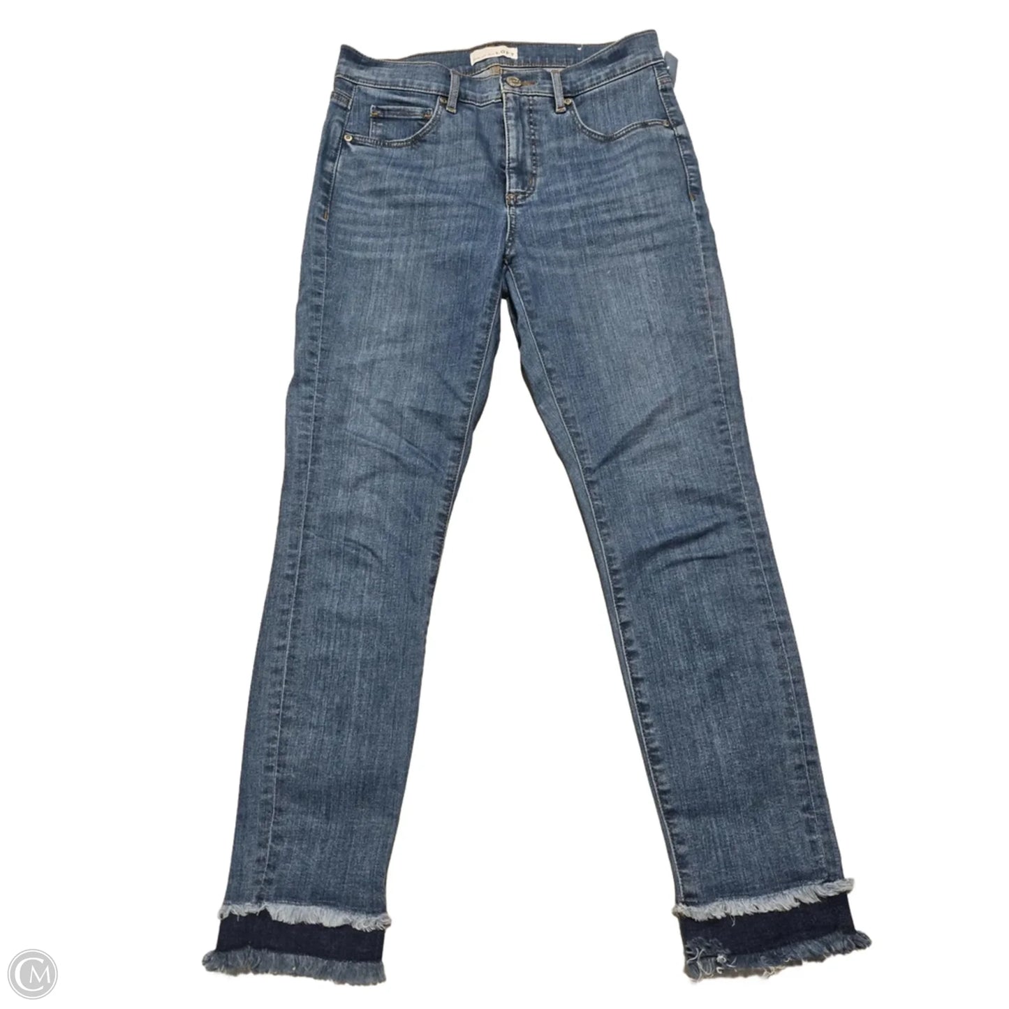 Jeans Skinny By Loft In Blue Denim, Size: 4