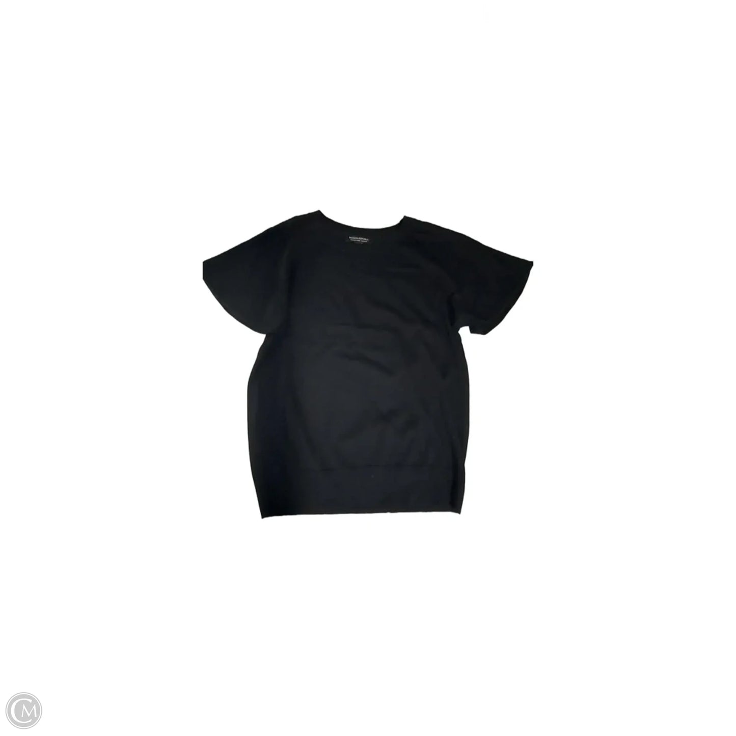 Sweater Short Sleeve By Banana Republic In Black, Size: S