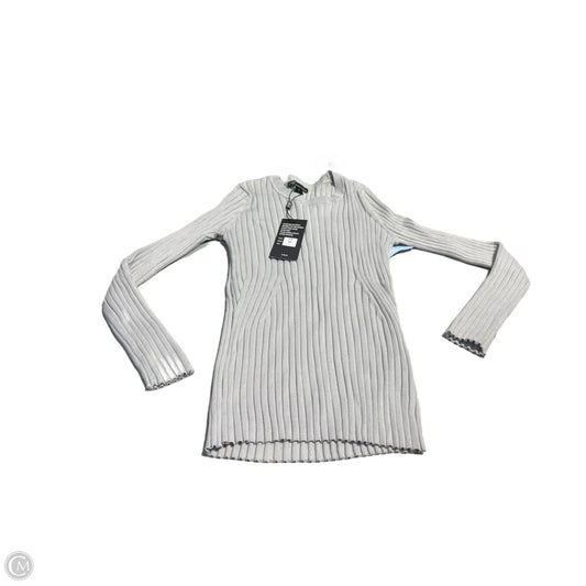 Top Long Sleeve By Cmc In Grey, Size: L
