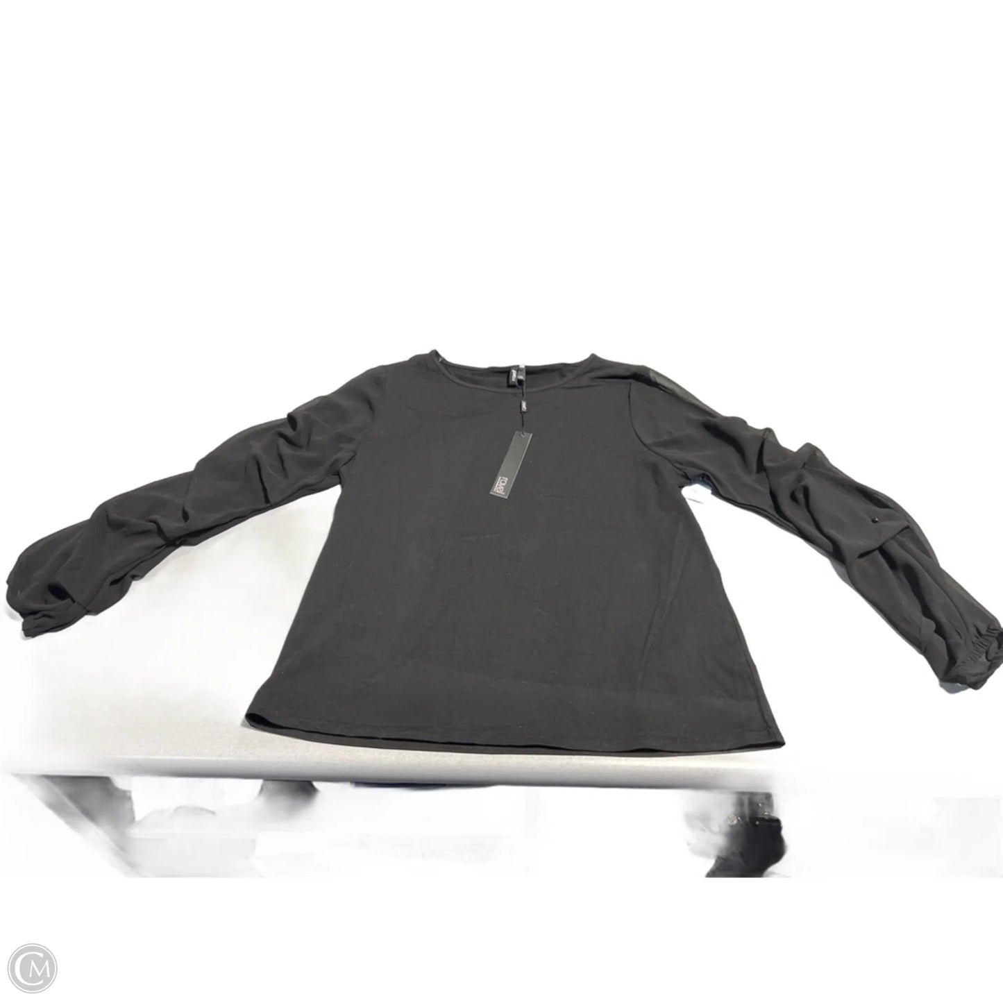 Top Long Sleeve By Cmc In Black, Size: M
