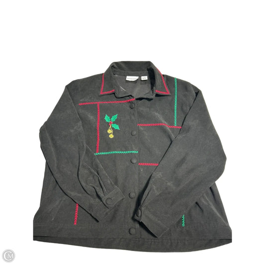 Top Long Sleeve By Breckenridge In Black, Size: Xl