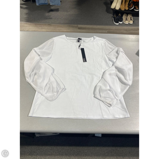 Top Long Sleeve By Cmb In White, Size: M