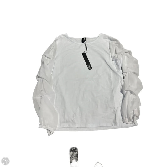 Top Long Sleeve By Cmb In White, Size: Sp