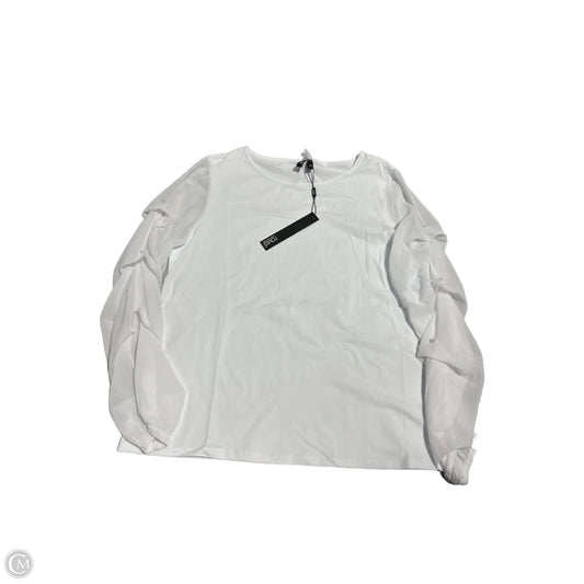 Top Long Sleeve By Cmb In White, Size: M