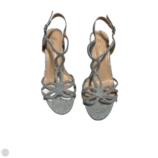 Shoes Heels Wedge By Cmc In Silver, Size: 9.5