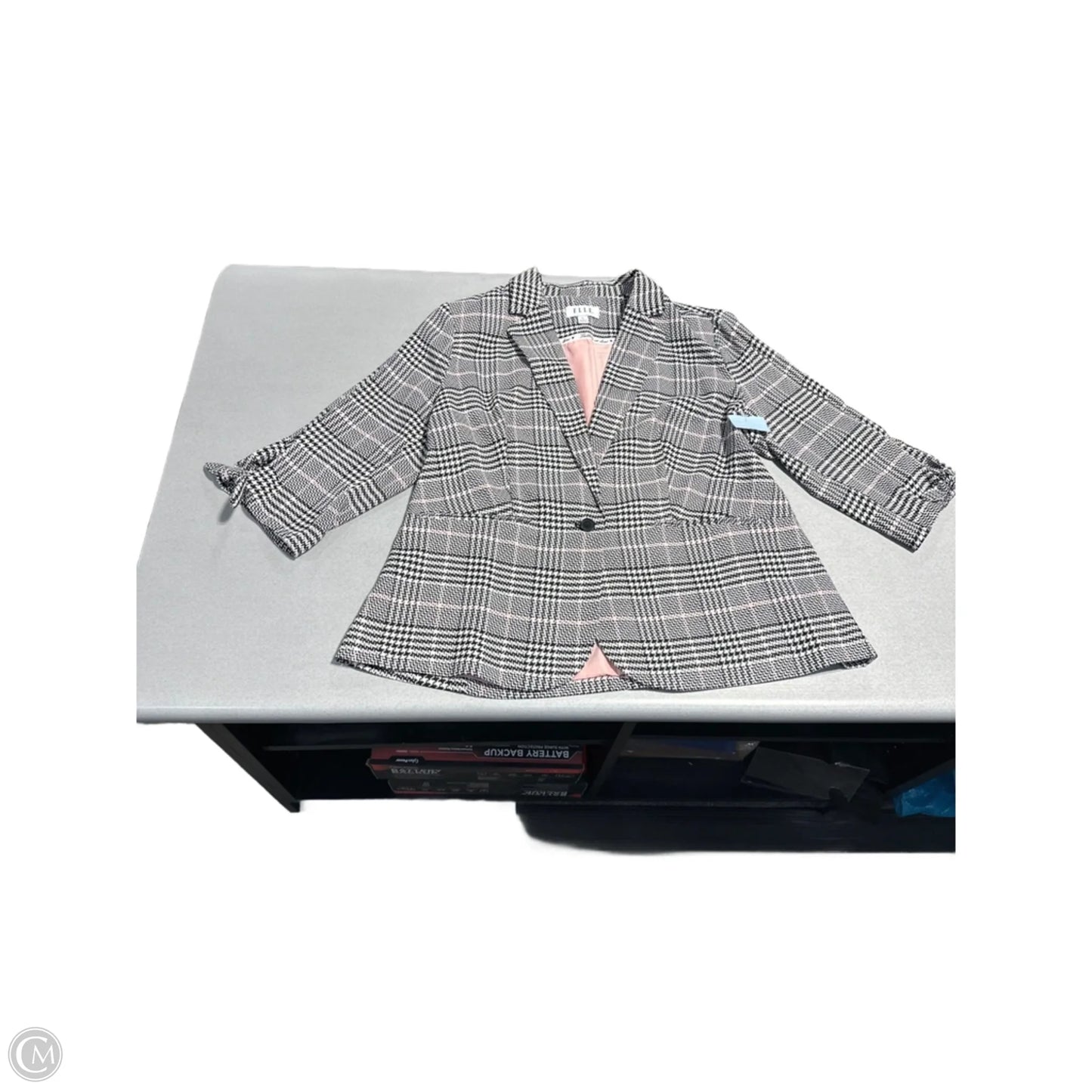 Blazer By Elle In Black & White, Size: Xl