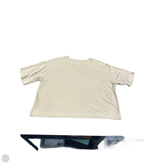 Top Short Sleeve Basic By Loft In Tan, Size: M