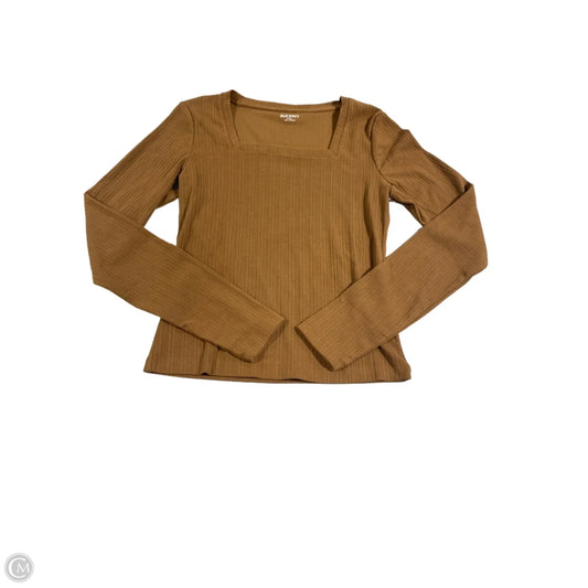 Top Long Sleeve By Old Navy In Brown, Size: M