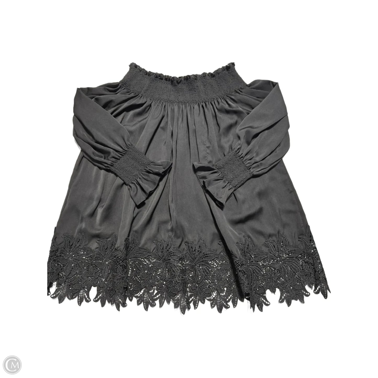 Top Long Sleeve By Eri + Ali In Black, Size: S