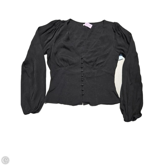 Top Long Sleeve By Reformation In Black, Size: M