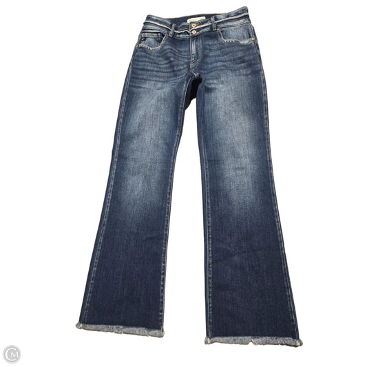 Jeans Flared By Kancan In Blue Denim, Size: 8