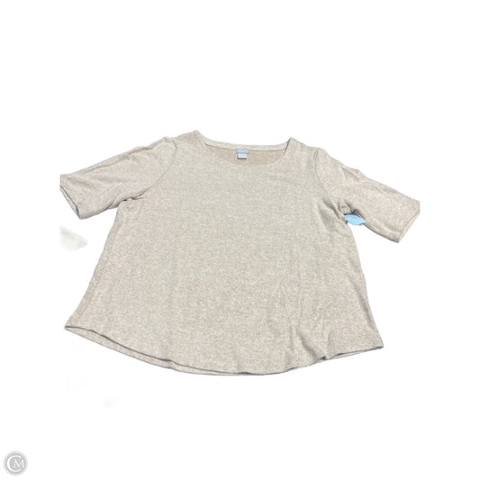 Top Short Sleeve By Chicos In Tan, Size: L