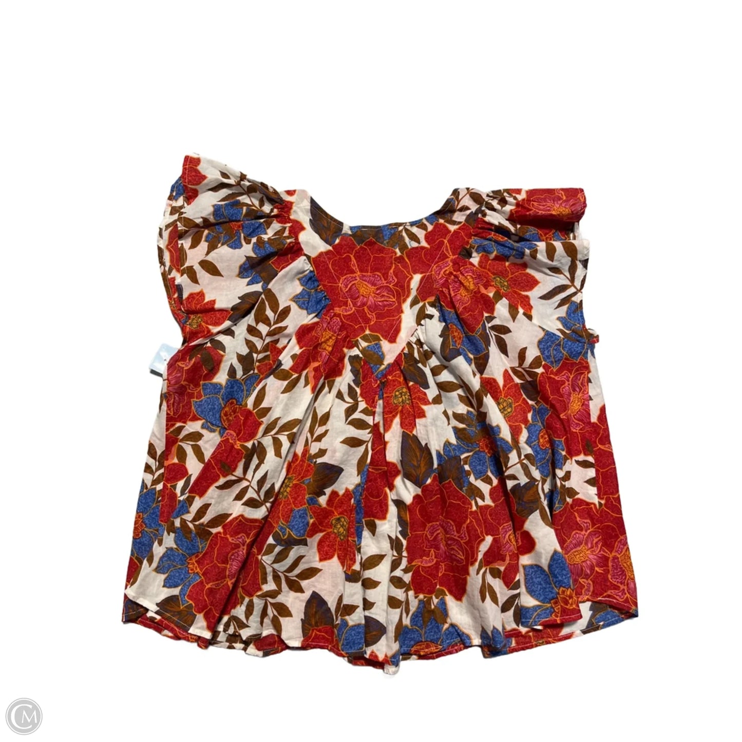 Top Short Sleeve By Maurices In Floral Print, Size: L