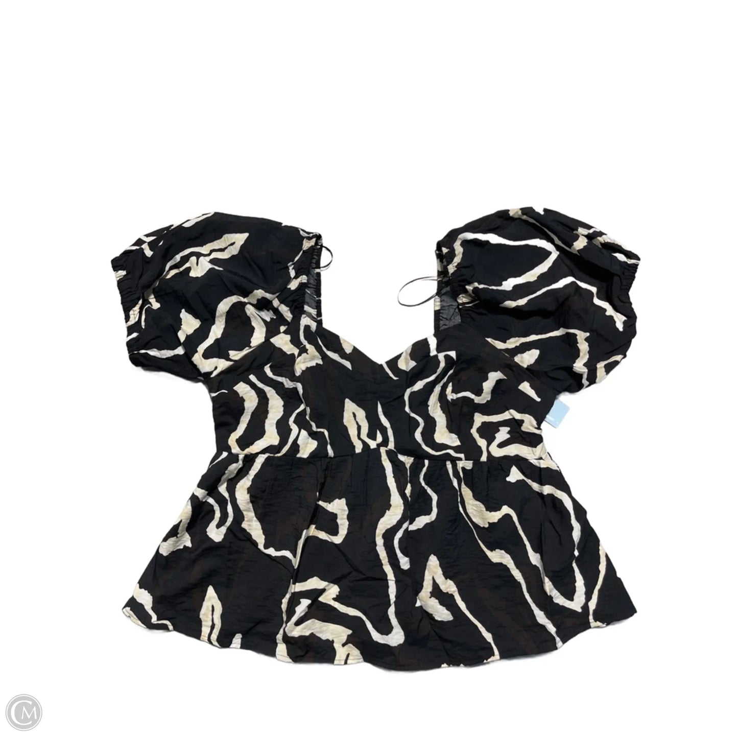 Top Short Sleeve By Nine West In Black, Size: Xl