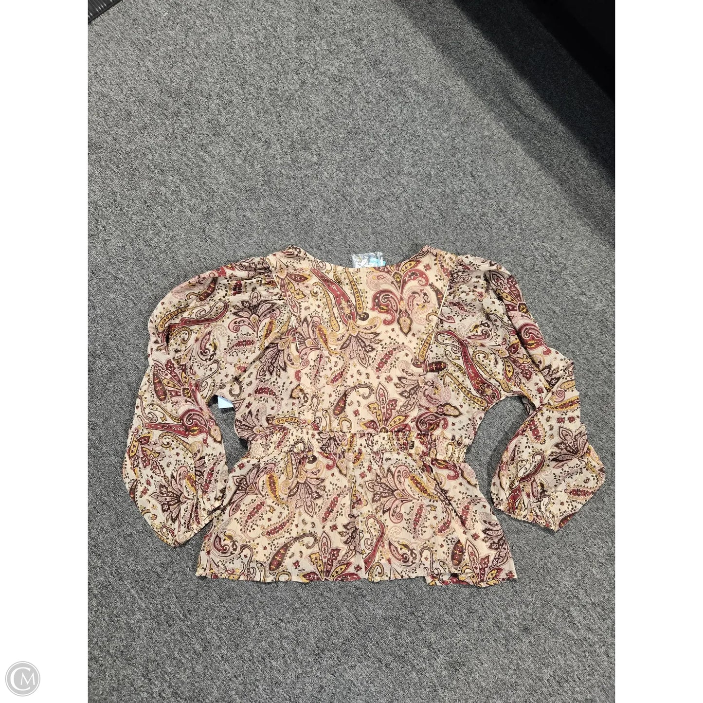 Top Long Sleeve By Maurices In Brown & Tan, Size: L