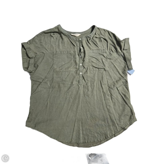 Top Short Sleeve By Lucky Brand In Green, Size: L