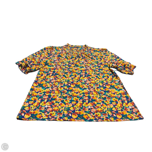 Top Short Sleeve By Btfbm In Floral Print, Size: L