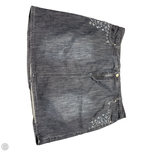 Skirt Mini & Short By Cj Banks In Blue Denim, Size: 24